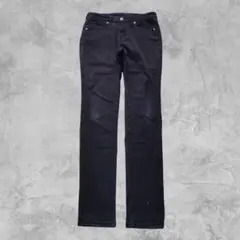 GU スキニーデニムパンツ ストレート ブラック レディース カジュアル