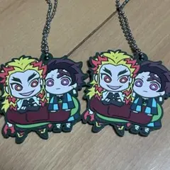 鬼滅の刃　竈門炭治郎　煉獄杏寿郎　ラバーストラップ　ガチャガチャ　キーホルダー