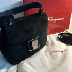 Salvatore Ferragamo スエード 2WAY ハンドバッグ