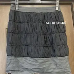SEE BY CHLOÉ ブラックシフォン素材モードなスカート 2 (US)のサムネイル