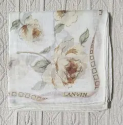 LANVIN ランバン ハンカチ 花柄 ホワイトのサムネイル