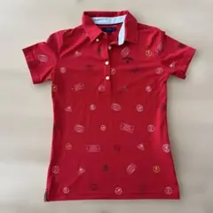 Callaway M 赤 ロゴ入りポロシャツ