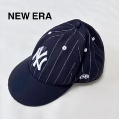 ニューエラ NEW ERA ヤンキース ピンストライプ キャップ ロゴ刺繍 紺のサムネイル