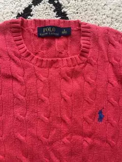 ラルフローレン　ポニーロゴ　ケーブル編みデザインニット美品