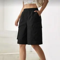SHEIN EZwear フラップポケットサイド カーゴ ショートパンツ
