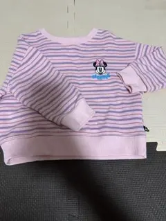 【値下げ】ミニーマウス ストライプ トレーナー 90