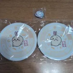 ちいかわ×くら寿司 コラボキャンペーン寿司皿 うさぎ　モモンガ×鎧さん