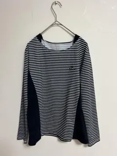 Prince プリンス ボーダー長袖トップス Mネイビー ホワイト テニスウェア