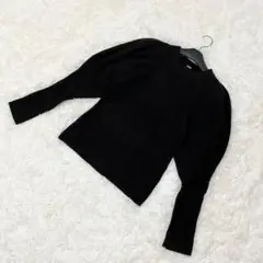 Mila Owen ニット ボリュームスリーブ リブ編み シンプル 上品コーデ