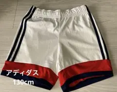 アディダス ストライプデザイン ハーフパンツ ホワイト 130センチ