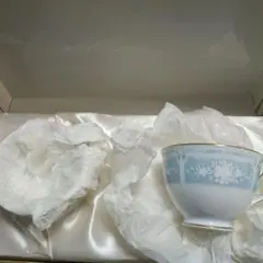 Noritake 水色 花柄 カップ・ソーサー2セット