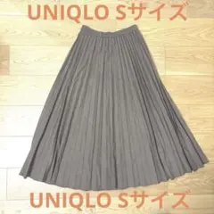 UNIQLO ブラウン チェック柄 プリーツスカート S