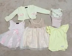 90cm ベビー服、キッズ　セット（ドレス・カーディガン・Tシャツ）