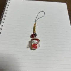 ご当地ハローキティ 着物ストラップ 赤鈴付き