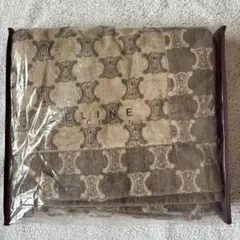 CELINE セリーヌ タオルケット マカダム柄 ブラウン