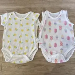 70 ユニクロ　メッシュロンパース　メッシュボディスーツ