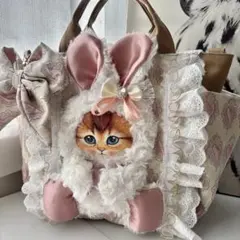 コヤンイサムチョン　うさ耳ボリちゃん　バッグ　艶ハート　フリル