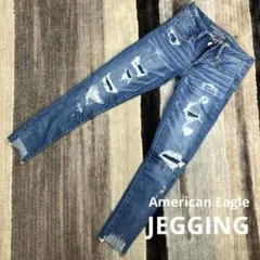 アメリカンイーグル デニムパンツ スキニー 青 紺 綿 デイリー|mercari 