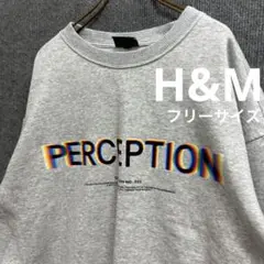 H&M グレー スウェット トレーナー エイチアンドエム　オーバーサイズ