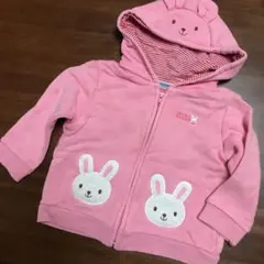 ミキハウス　ファースト　パーカー　うさぎ　80cm