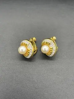 パールゴールド　イヤリング　ヴィンテージ