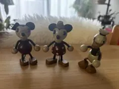オールドミッキー&ミニー&ドナルド　フィギュア　ディズニー　レトロ