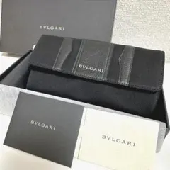 BVLGARI　ブルガリ　長財布　2つ折り　本革　ブラックのサムネイル
