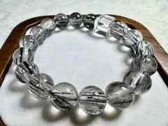 お買い得価格40%OFF上質•ブラックルチルクォーツブレスレット パワーストーン