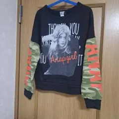 Anapgirl トレーナー 黒 迷彩