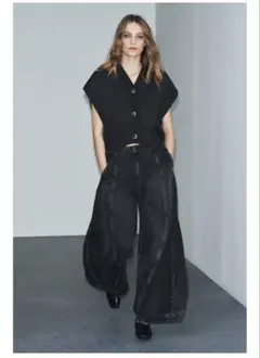 ZARA ZW COLLECTION バルーンハイライズデニムパンツ　40