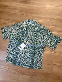 ZARA レオパード柄 半袖シャツ