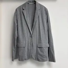 美品 UNIQLO グレー ジャージージャケット Lサイズ