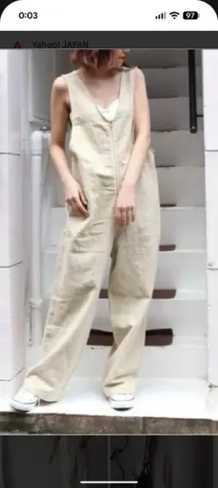 RED CHOP WORKS(レッドチョップワークス)リネンZIPサロペット