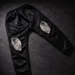 サルエル風 テーパードパンツ ブラック モード系 グラフィック