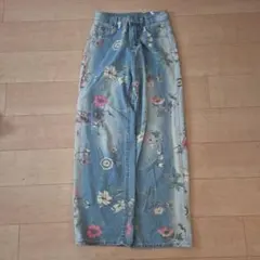 topofthehill古着ビンテージヴィンテージロキエ花柄デニムパンツ下北沢