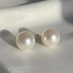 【人気！】ピアス　淡水　パール　一粒　ホワイト　白　シルバー925