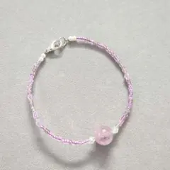 天然石ブレスレットパープル