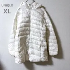UNIQLO ユニクロ　フード付き　ダウンジャケット セミロング丈　a326