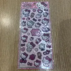 【正規品】ハローキティ　ヒョウ柄シール 　キャンディ グリッター　ステッカー