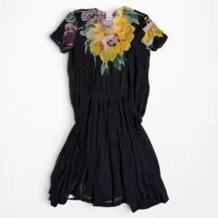 DRIES VAN NOTEN シルク100% 花柄 ギャザー ワンピースのサムネイル