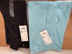 ユニクロ　Mサイズ 黒、水色 半袖ポロシャツ 2枚セット