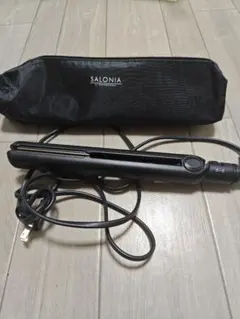 SALONIA ストレートヘアアイロン 24mm ブラック 収納ケース付き