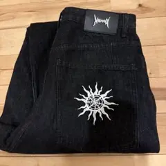 ノーリミッド　黒　リジットデニム　Mサイズ