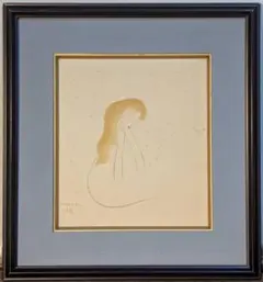 中村直人『髪を梳く図(裸婦)』F15 原画 ガッシュ 作家直筆サイン入り 額装 中村直人『髪を梳く図(裸婦)』F15 原画 ガッシュ 作家直筆サイン入り
