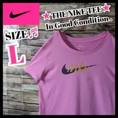 THE NIKE TEE★スウォッシュ ゴールド Tシャツ L レディース 美品