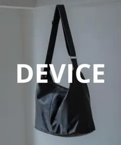 DEVICE ルーズ マンメイド レザー ビッグ ショルダーバッグ