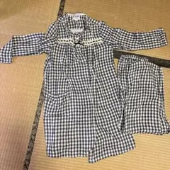 マタニティパジャマ　入院着　授乳口　調整ゴム付き　M