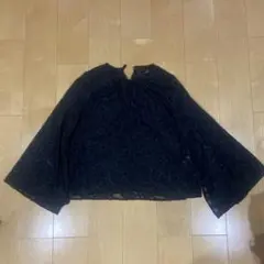 しまむら　mir.. × koko シアーブラウス ブラック　タグ付き新品