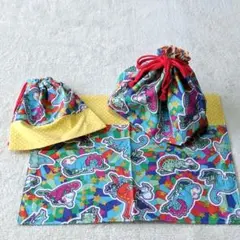 入園ランチ3点セット　お弁当袋　ランチョンマット　コップ袋