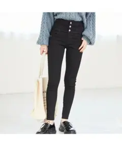 Heather ヘザーISKOスキニー<サスティナブル素材>【ブラック】XS